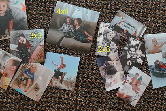 Mini photo prints in a variety of small sizes - Yellow Lab Imaging